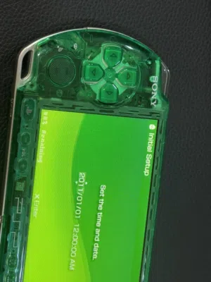 Sony PSP3000 renewed to clear green modd 32gb kodak 70+ games not negotiable
