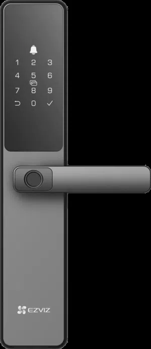 EZVIZ DL05 أمان ذكي بدون مفتاح قفل باب ذكي 7 في 1 ببصمة الإصبع، تنبيهات فورية، مقاومة للعوامل الجوية