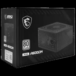 باور سبلاي جيمنج ام اس اي اصلي لأجهزة الجيمنج 600 واط حقيقي MSI MAG 600W 80+ GAMING POWER SUPPLY