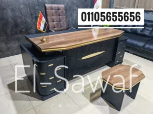طقم مكتب مودرن فخم خشب طبيعي اثاث مكتبي-مكاتب مديرين-office manager-