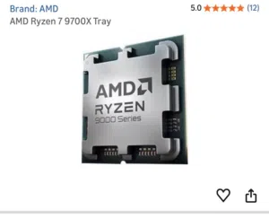 CPU Ryzen 9700x Up to 5.5 GHz 8 Cores & 16 Threads 8MB L2 & 32MBL3Cache Integrated AMDRadeonGraphics