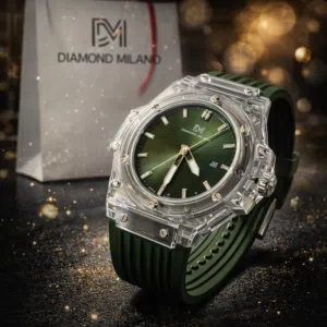 Diamond Milano Transparent Case Watch