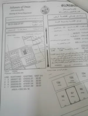 ارض سكنية في صحار الصويحره شرق جامعة صحار