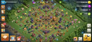 حساب كلاش اوف كلانس تاون 16 ماكس - ملك 46 ملكة 45 أمير 35 بطلة 21 - 2483 جوهرة
