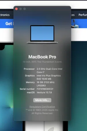 MacBook Pro 13-inch 2017