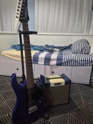 lbanez miKro GRG limited edition guitar with amplifier and case and stand only opened 9 times ever