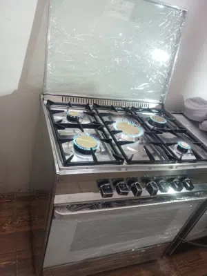 غاز يونفيرسال 80 سم ستانلس كامل عيون نحاس اصفر 7