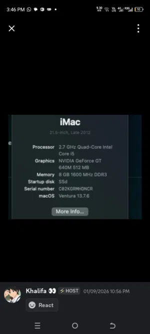 2012 Late Imac