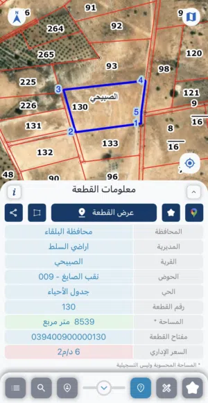 ارض للبيع في الصبيحي