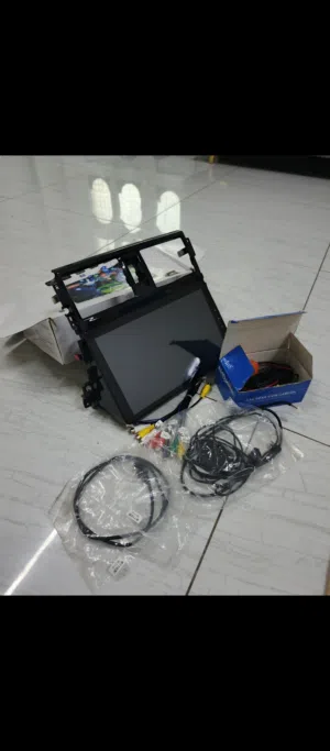 A screen that fits a 2017 Yaris with a direct-to-install camera.