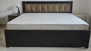 King size family woooden bed frame and original orthopedic  bed