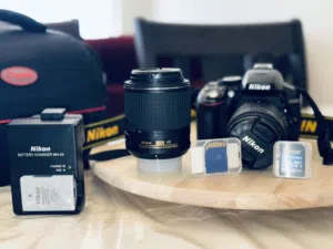 Nikon D5300 DSLR with 18-55 VR + 55-200 VR lens. (Shutter Count: 6232 only)