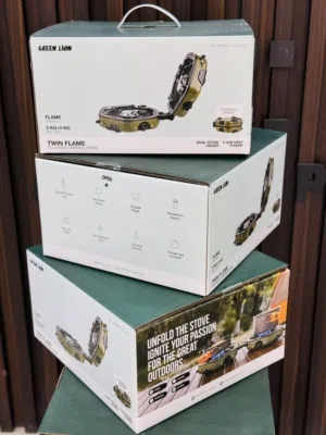 عدة الطبخ GREEN LION TWIN FLAME  FOLDABLE CAMPING STOVE 5KG+5 KG