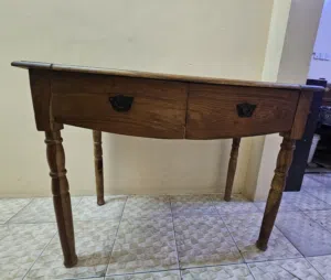 Vintage Bow-Front Console Table