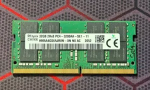 32gb DDR4 laptop ram 3200mhz speed