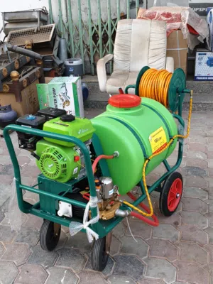 مكينة رش مبيدات رشاشة المبيدات مضخة الرش ماطور بترول خزان 100 لتر بنزين بمب أصلي 50 متر بيب 6 حصان