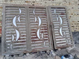 باب حديد سلايت وطلاكه بدون سلايت نضيف كلش