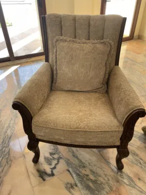 صالون فخم قماش نوع اول كنبات وترابيزات حفر