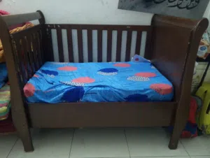 Kids Wooden Bed with Mattress – Good Condition