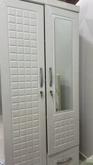 bed and cupboard