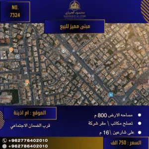 Commercial Land for Sale in Amman Um Uthaiena