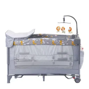 سرير أطفال وارد أوروبي - الخيار المثالي لطفلك!  تصميم متعدد الوظائف: سرير مريح مع طاولة تغيير