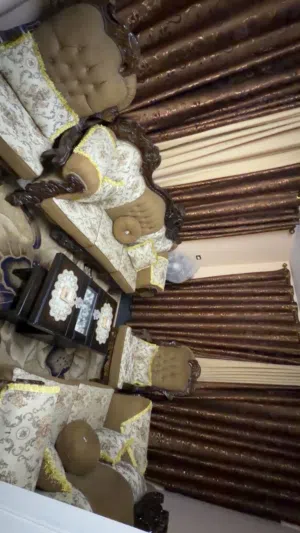 طقم كنب غرفة ضيوف خشب مصري