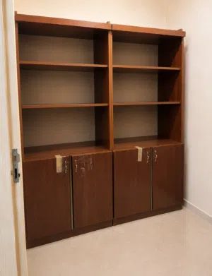 Large Bookcase & Storage Cabinet Set