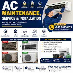 AC Repair, Gas Filling, Installation & Maintenance - Muscat 24/7