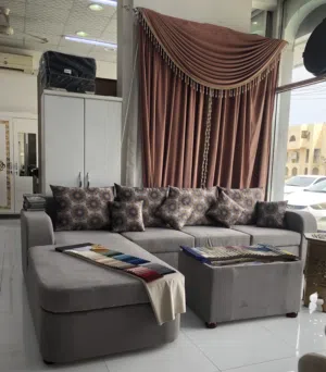 كنب جلوس حرف Lومتاح تفصيل لجميع الالوان