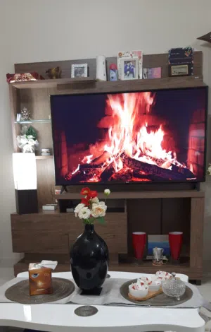 Wooden large TV stand