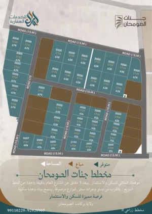 فرصة لا تعوض في بركاء – الصومحان جنوب  أراضي زراعية + سكنية