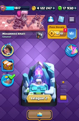 حساب Clash Royale للبيع كاش يداً بيد.