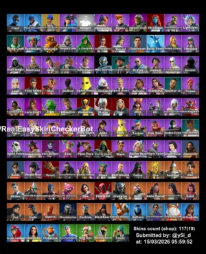 حساب فورت نايت ( سكنات حلوه ونادره )