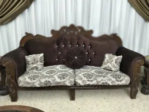 طقم كنب خشب ثقيل