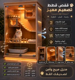 قفص قطط فاخر بتصميم عصري
