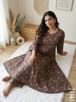 Cotton two piece set for ladies