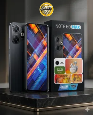 تلفون جديد Note 60 max رام 20 ذاكرة 128 متوفر توصيل لجميع الاردن.
