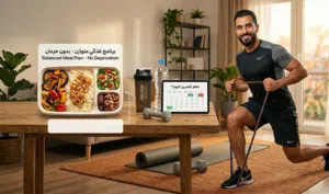 برنامج التخسيس واللياقة البدنية في المنزل (اكل متوازن بدون حرمان)