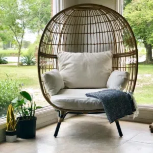 This is a Retro Ventura Outdoor Wicker Egg Chair