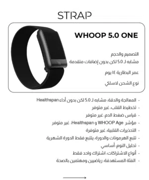 سوار Whoop الذكي الأصلي لتتبع النوم والإجهاد ونبض القلب – مثالي للرياضيين ومحترفي اللياقة