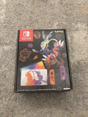 Nintendo switch OLED model Pokémon scarlet & violet Edition.