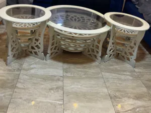 طقم طاولات وسط و2سيرفيس