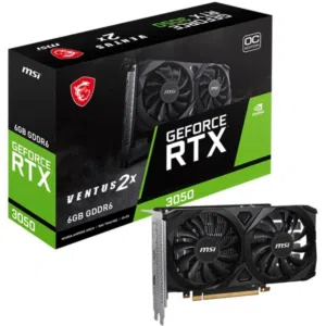 كرت شاشه جيمنج نفيديا جيفورس MSI NVIDIA GEFORCE RTX 3050 6GB GDDR6 OC 1080P FULL HD 2X FANS GAMING