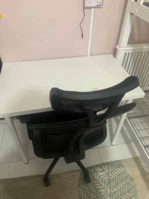 IKEA desk for sale with chair
