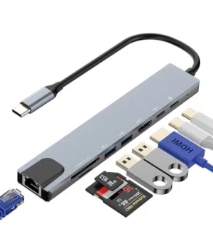 USB C Hub, 5-in-1 USB C to Ethernet Adapter with 4K HDMI Adapter
