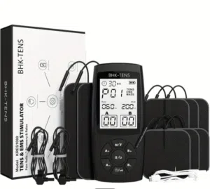جهاز تحفيز العضلات BHK-TENS القابل لإعادة USB. لعلاج آلام الظهر والكتف والرقبة والاعصاب والعضلات