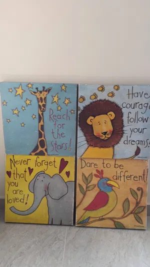Set of 4 Inspirational Animal Art Prints