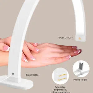 لايت half moon nail light  لتصوير الاظافر بكل احترافي متعدد الالوان