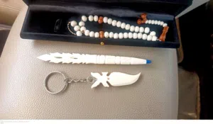 طقم سبحة عظم جمل أصلية صناعة يدوية Handmade Original Camel Bone Tasbeeh Set